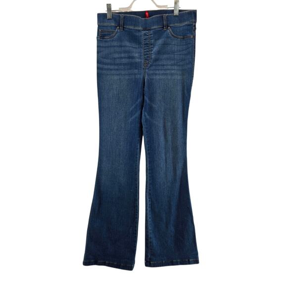 Spanx Jeans Womens XL High Rise EveryWear Flare Pull On Stretch Tall Comfort - Picture 3 of 11
